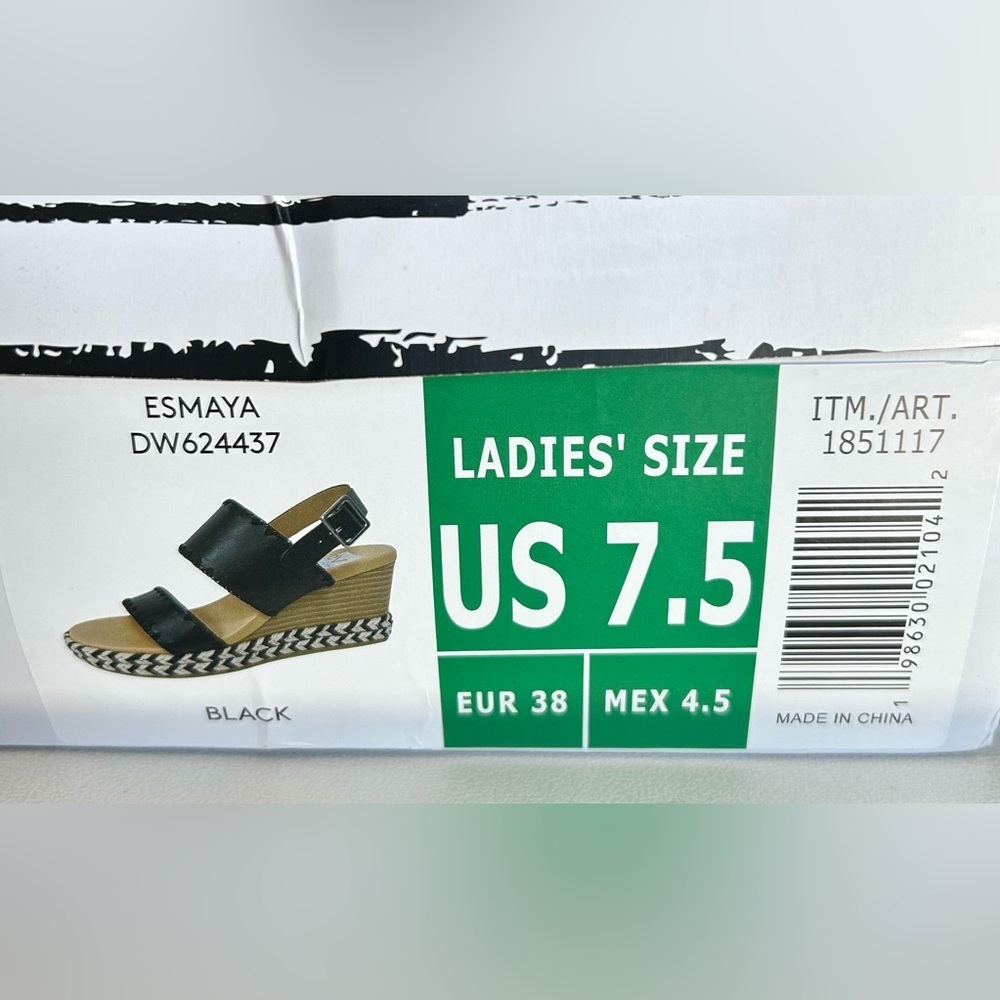 DV by Dolce Vita Esmaya Black Wedge Sandals Women’s Size 7.5 New With Box - Picture 12 of 12